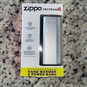 Zippo Manufacturing Company Silver HeatBank 6 Rechargeable Handwarmer‎ New